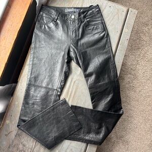 Gap black leather bootcut pants | size 1